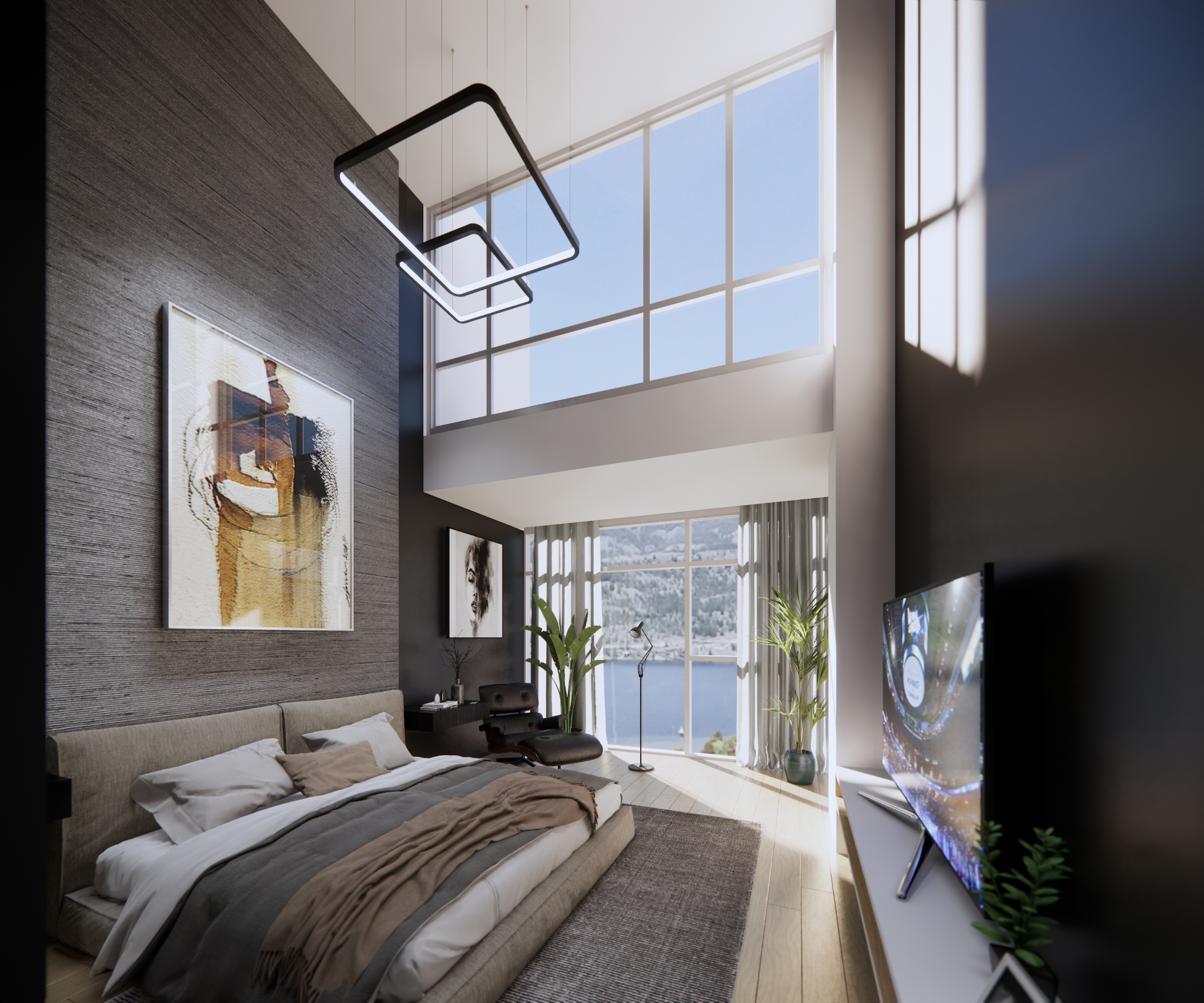 BC Penthouse Bedroom 1 by Qub3 Studios